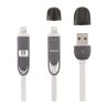 USB кабель для питания и зарядки мобильных устройств 1 метр. Разъемы USB 2.0/ micro USB/ lightning Electraline — фото 2