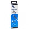 USB кабель для питания и зарядки мобильных устройств 1 метр. Разъемы USB 2.0/ micro USB/ lightning Electraline — фото 3