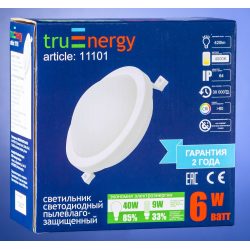 Светильник светодиодный 6W IP64 круглый truEnergy 11101 — фото 2