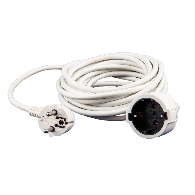 Удлинитель-шнур кабель ПВС 3х1 мм2, 5 м., 10 А, с заземлением Electraline 01637