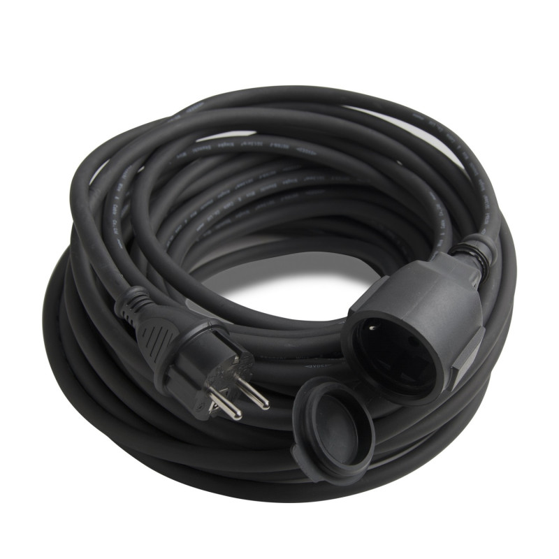 Удлинитель-шнур прорезиненный кабель ПВС 3х1,5 мм2, 20 метров, 16 А Electraline 01661