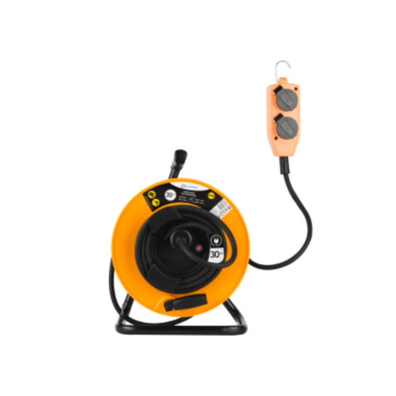 Удлинитель на катушке 30 м прорезиненный Electraline 49211
