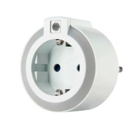 Адаптер на 1 розетку с ночной подсветкой с фотодатчиком Electraline 55078