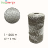 Нить полиэфирная 1 мм, 500м бело-бежевая truEnergy 12855