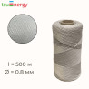 Нить лавсановая 0,8 мм, 500м светло-серая truEnergy 12859
