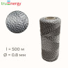 Нить лавсановая 0,8 мм, 500 м бело-серая truEnergy 12862