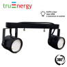 Спот черный двойной на штанге truEnergy 21352