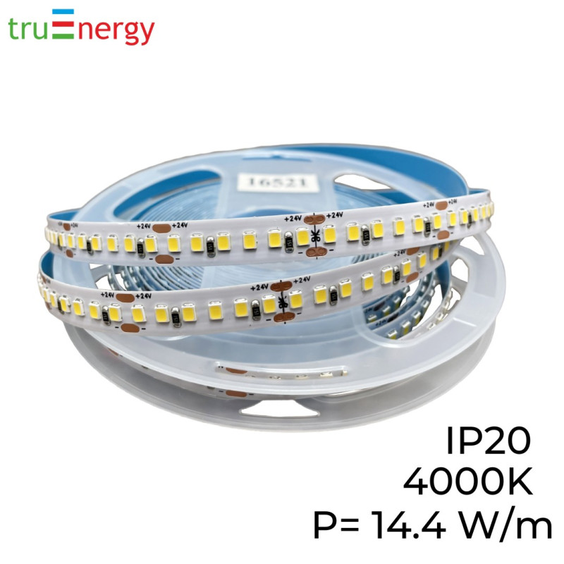 Светодиодная лента 24V 14,4W/m 4000K IP20 5м truEnergy 16521