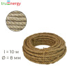 Канат джутовый 8 мм, 10 м truenergy 12160