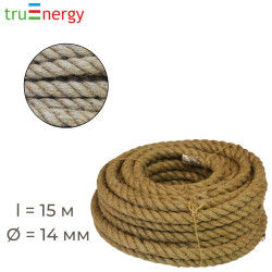 Канат джутовый 14 мм,15 м truenergy 12346