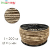 Канат джутовый 6 мм, 200 м truenergy 12151
