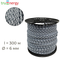Шнур плетеный полипропиленовый 6 мм, 300 м truenergy 12179