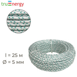 Шнур плетеный полипропиленовый 5 мм, 25 м truenergy 12253