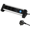 Удлинитель 3Р+2USB 2,4А ПВС 3Х1,5ММ2 2М 16А с выключателем и защитными