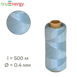 Нить капроновая рыболовная 0.4 мм,  500 м серо-голубая truenergy 12112