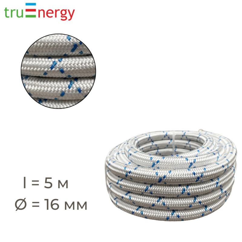 Фал капроновый 16 мм 5 м truenergy 12261
