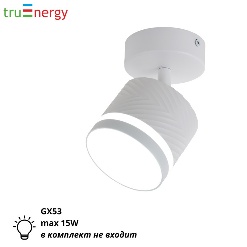 Накладной поворотный светильник под лампу Gx53 белый truEnergy 21011