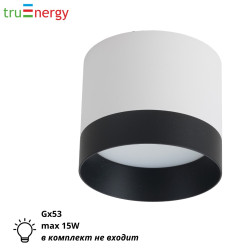 Точечный потолочный светильник под лампу Gx53 черный truEnergy 21029