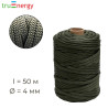 Полиэфирный шнур 4 мм, 50 м хаки truenergy 12776