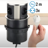 Удлинитель выдвижной круглый D120 3Р+2USB (A-C) 3,1А 2М 16А с защитным