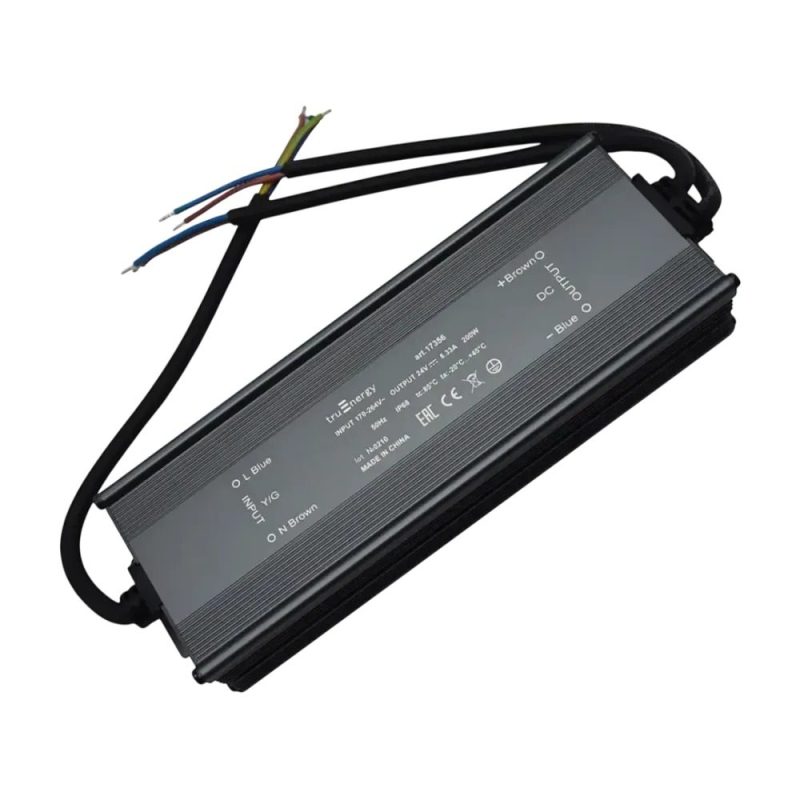 Блок питания для светодиодной ленты, серия Block Waterproof, 24V, 200W, IP68, 3 года гарантии