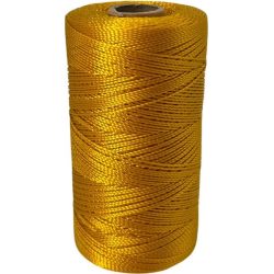 Нить полиамидная крученая 93,3*2*2, золотая, бобина (500м)