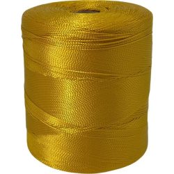 Нить полиамидная крученая 93,3*2*2, золотая, бобина (2100м)