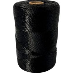 Нить полиамидная крученая 187*2*2, черная, бобина (500м)
