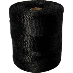 Нить полиамидная крученая 187*4*2, черная, бобина (500м)