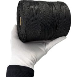Нить полиамидная крученая 187*4*2, черная, бобина (500м) — фото 5