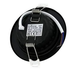Светильник светодиодный ультратонкий, серия Slim Iron, круг 7W, 4000K, IP20, металл, черный