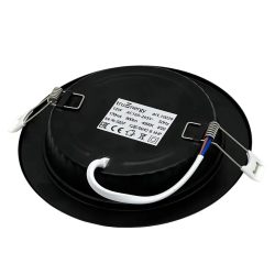 Светильник светодиодный ультратонкий, серия Slim Iron, круг 12W, 4000K, IP20, металл, черный