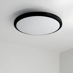 Светильник светодиодный накладной, 30W, круг, 4000K, IP20, металл, черный, серия COMFORT