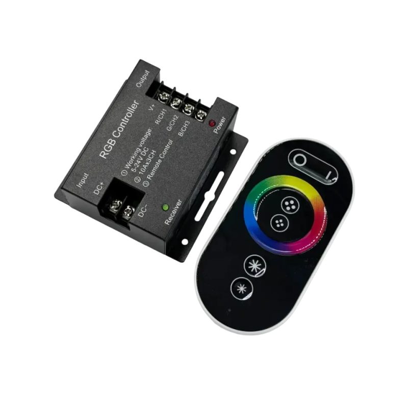 Контроллер для светодиодной ленты RGB, с сенсорным пультом управления, серия Control, 12V/24V, 30A