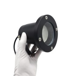 Светильник уличный c рассеивателем, под лампу с цоколем GU10, ?100 x 315mm, IP65 , алюминий, черный, серии PARK