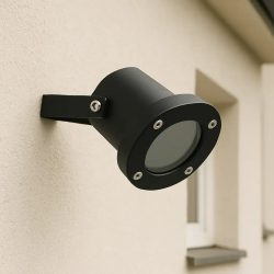 Светильник уличный c рассеивателем, под лампу с цоколем GU10, ?100 x 315mm, IP65 , алюминий, черный, серии PARK