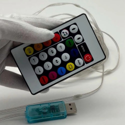 Умная светодиодная гирлянда RGB с пультом управления, серия VIASIOLKA, 5V, IP65, USB, 10 м