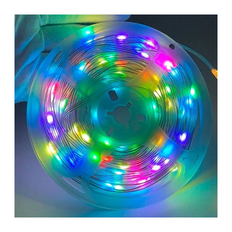 Умная светодиодная гирлянда RGB с пультом управления, серия VIASIOLKA, 5V, IP65, USB, 10 м — фото 2